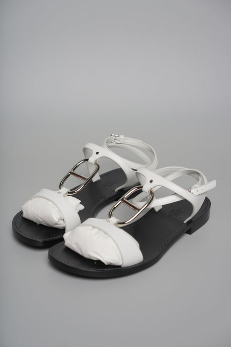 Hermes Marinella Sandals in Blanc Size 38 (Brand New)