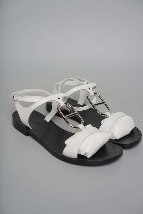 Hermes Marinella Sandals in Blanc Size 38 (Brand New)