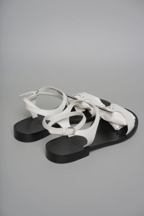 Hermes Marinella Sandals in Blanc Size 38 (Brand New)