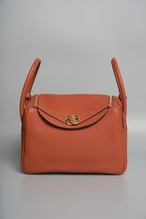 Hermes Lindy 26 in Cuivre Gold Clemence Ghw