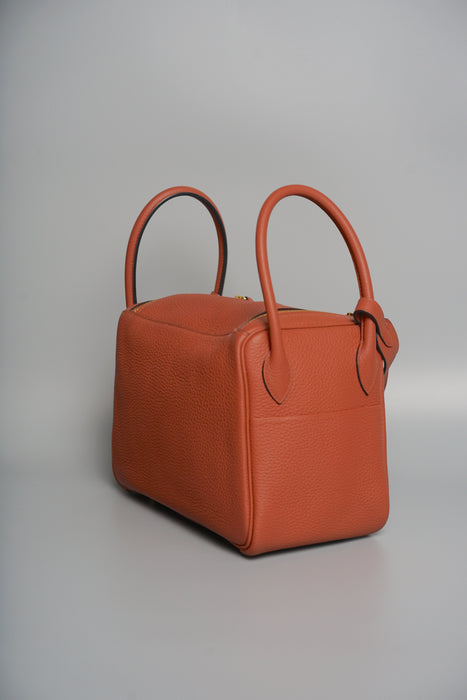 Hermes Lindy 26 in Cuivre Gold Clemence Ghw