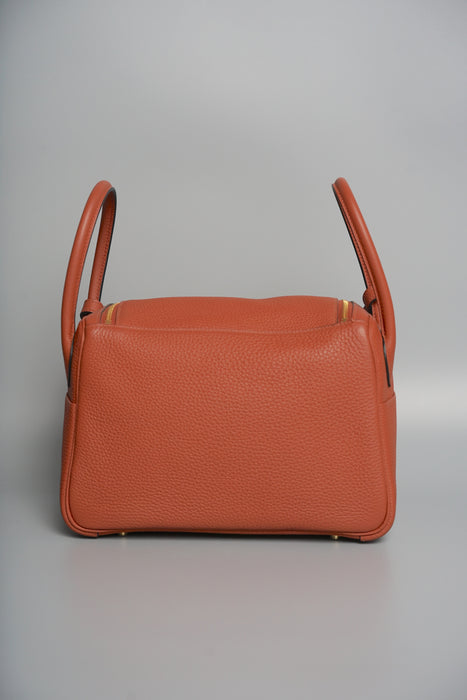 Hermes Lindy 26 in Cuivre Gold Clemence Ghw