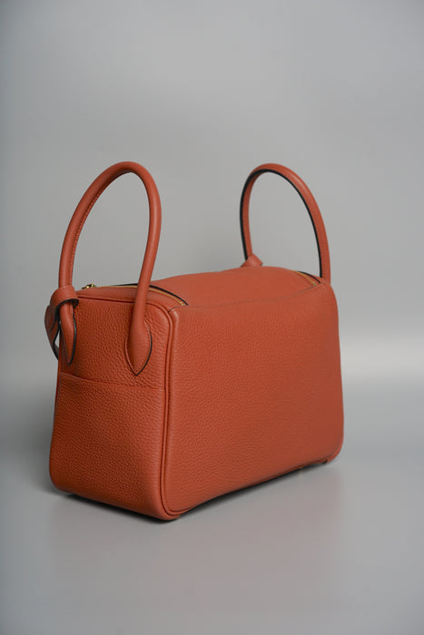 Hermes Lindy 26 in Cuivre Gold Clemence Ghw