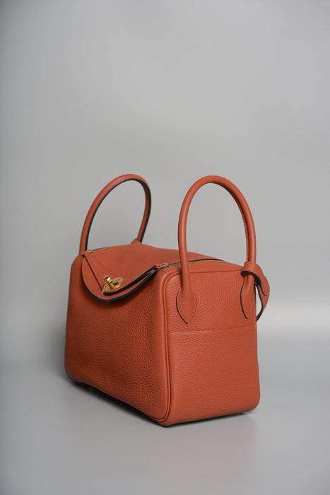 Hermes Lindy 26 in Cuivre Gold Clemence Ghw