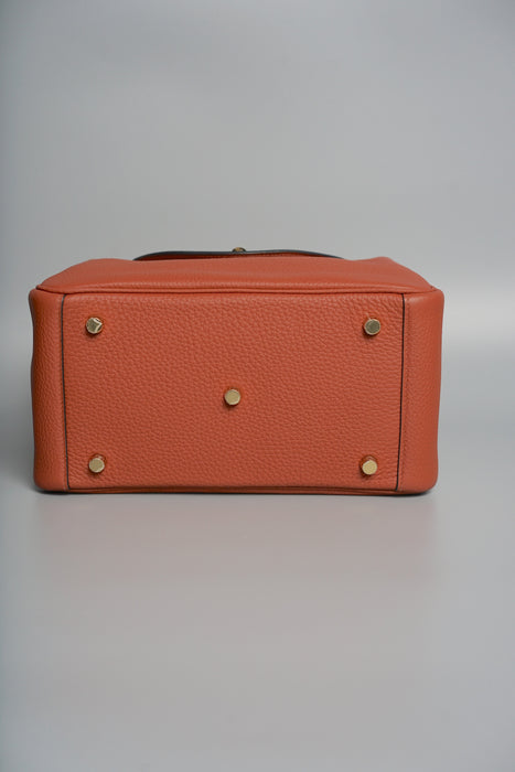 Hermes Lindy 26 in Cuivre Gold Clemence Ghw
