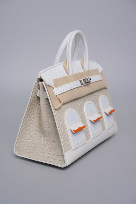 Hermes Birkin 20 Sellier Faubourg House in White Snow Phw (Brand New)