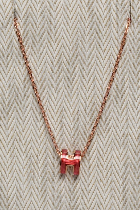Hermes Mini Pop H Splas'H Pendant in Rose Azalée Transparent Rghw (Brand New)