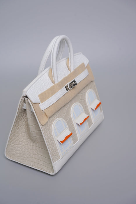 Hermes Birkin 20 Sellier Faubourg House in White Snow Phw (Brand New)