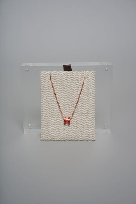 Hermes Mini Pop H Splas'H Pendant in Rose Azalée Transparent Rghw (Brand New)