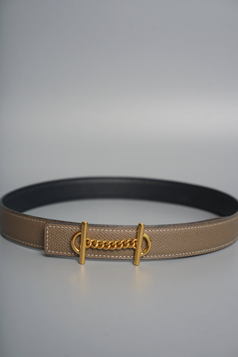 Hermes Reversible Belt in Black