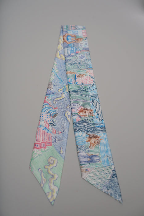 Hermes City of Light Twilly in Bleu Jean/Rose/Vert Veronese (Brand New)