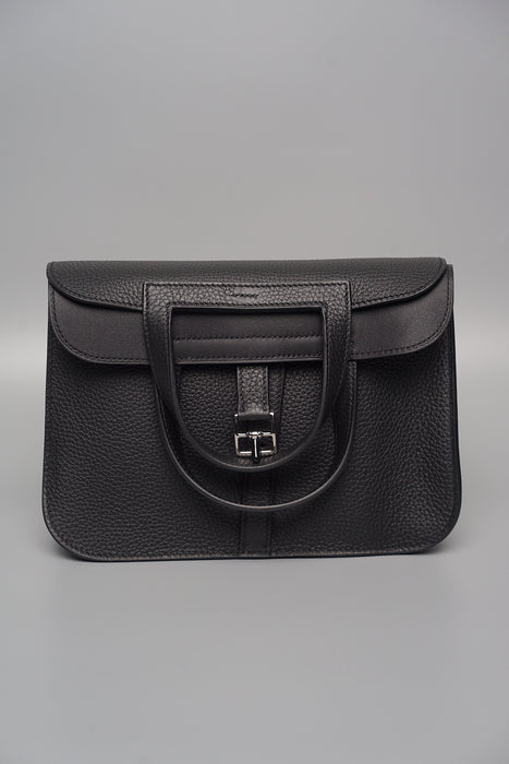 Hermes Halzan 25 in Black Phw (Brand New)