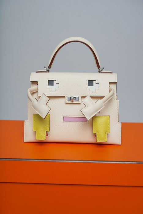 Hermes Kelly Dole Picto Epsom in Nata/Lime/Mauve/Chai Phw (Brand New)