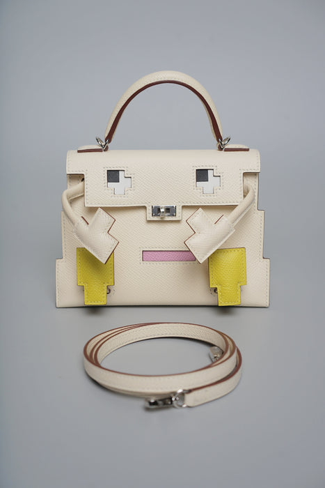 Hermes Kelly Dole Picto Epsom in Nata/Lime/Mauve/Chai Phw (Brand New)