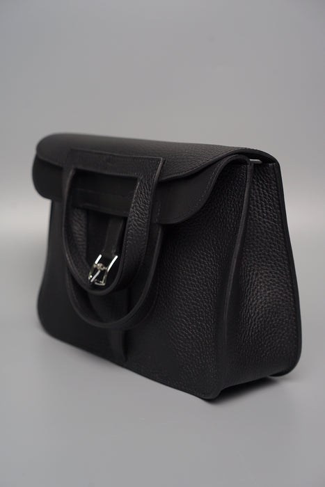 Hermes Halzan 25 in Black Phw (Brand New)