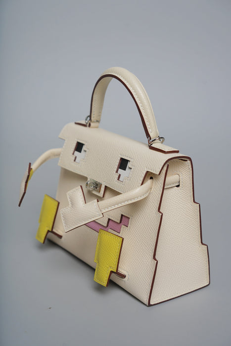Hermes Kelly Dole Picto Epsom in Nata/Lime/Mauve/Chai Phw (Brand New)