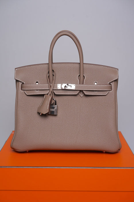 Hermes Birkin 25 in Etoupe Togo Phw (Brand New)