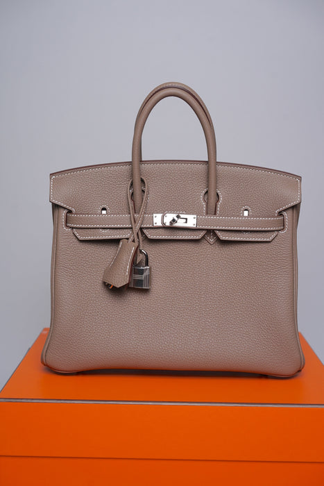 Hermes Birkin 25 in Etoupe Togo Phw (Brand New)