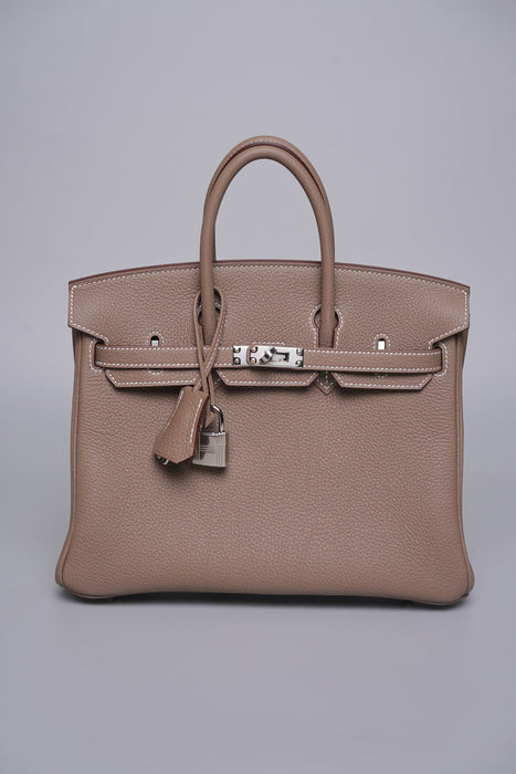 Hermes Birkin 25 in Etoupe Togo Phw (Brand New)