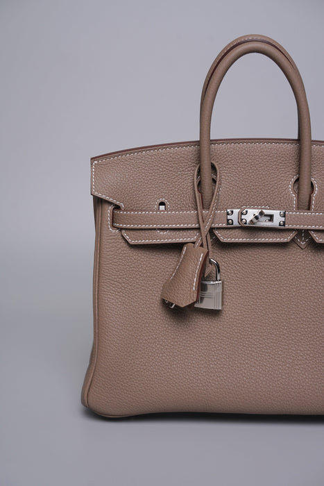 Hermes Birkin 25 in Etoupe Togo Phw (Brand New)