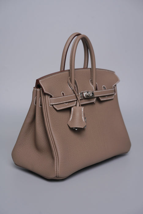 Hermes Birkin 25 in Etoupe Togo Phw (Brand New)