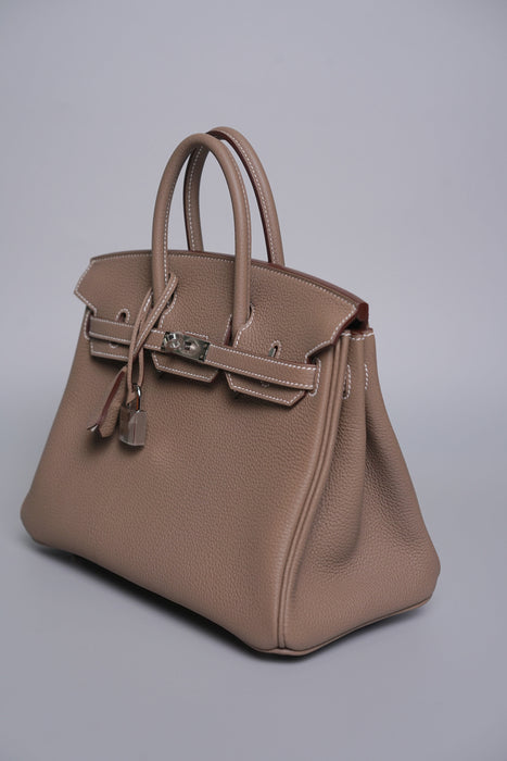 Hermes Birkin 25 in Etoupe Togo Phw (Brand New)