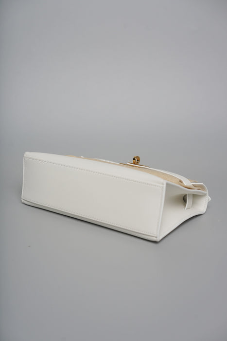 Hermes Kelly Pochette in New White Ghw (Brand New)