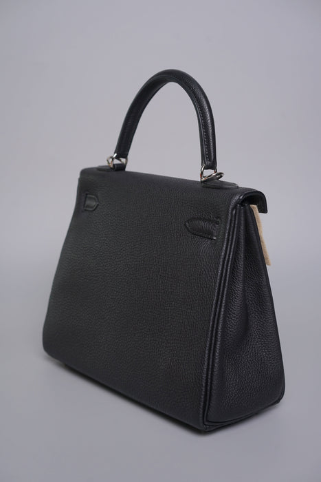 Hermes Kelly 25 in Noir Togo Phw