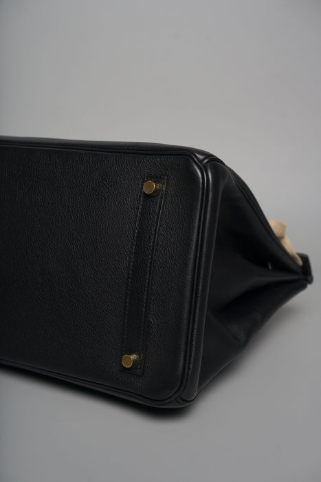 Hermes Birkin 35 in Noir Evercolor Ghw