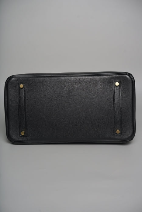 Hermes Birkin 35 in Noir Evercolor Ghw