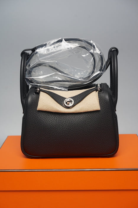 Hermes Mini Lindy in Black Phw (Brand New)