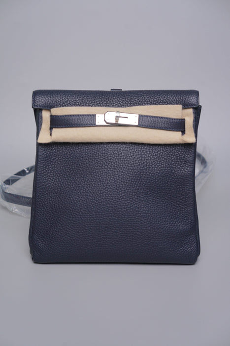 Hermes Kelly 22 Ado Backpack in Blue Nuit Phw (Brand New)
