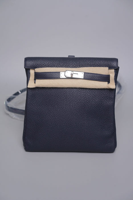 Hermes Kelly 22 Ado Backpack in Blue Nuit Phw (Brand New)