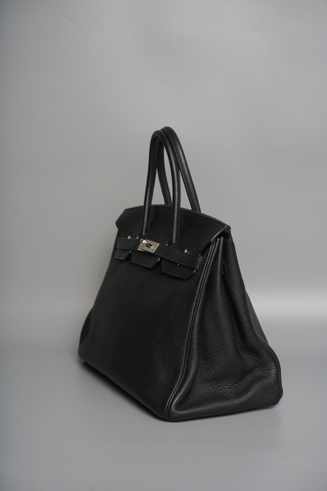 Hermes Birkin 35 in Black Togo Verso Gold Phw