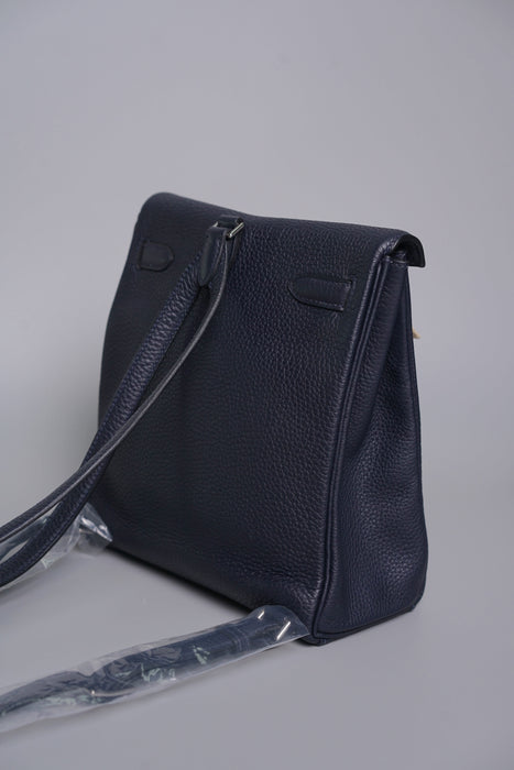 Hermes Kelly 22 Ado Backpack in Blue Nuit Phw (Brand New)