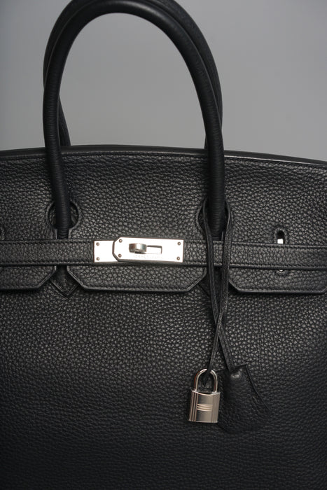 Hermes Birkin 35 in Black Togo Verso Gold Phw