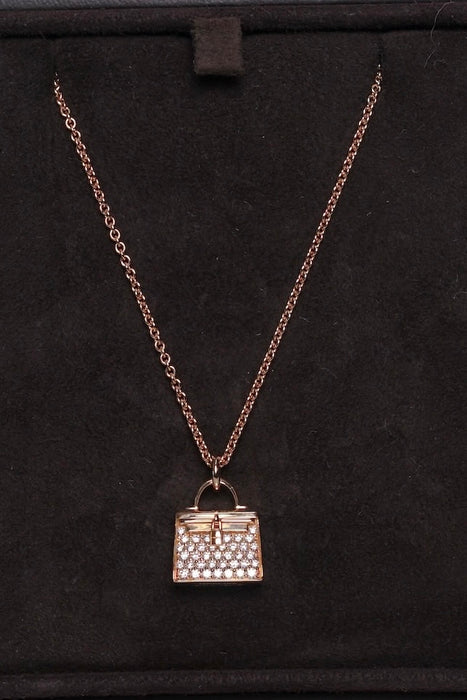 Hermes Amulettes Kelly Pendant in Rose Gold (Brand New)
