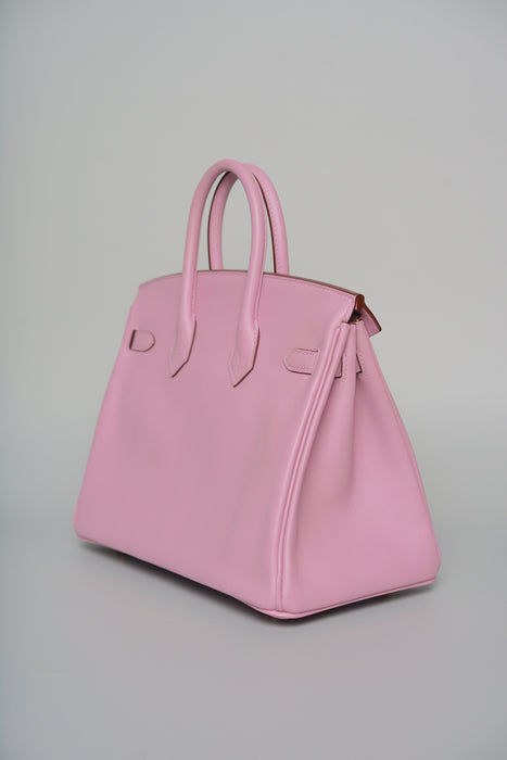 Hermes Birkin 25 in Mauve Sylvestre Swift Ghw (Brand New)