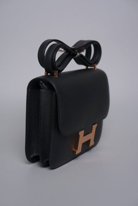 Hermes Constance 18 in Noir Epsom Rghw (Brand New)