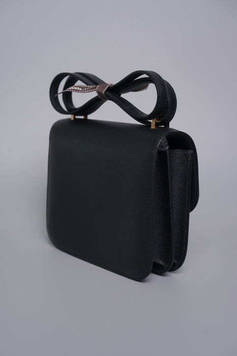 Hermes Constance 18 in Noir Epsom Rghw (Brand New)