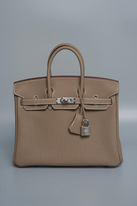 Hermes Birkin 25 in Etoupe Togo Phw (Brand New)