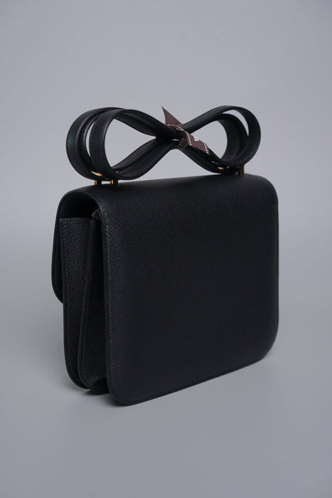 Hermes Constance 18 in Noir Epsom Rghw (Brand New)