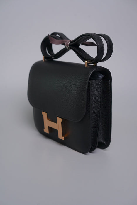 Hermes Constance 18 in Noir Epsom Rghw (Brand New)