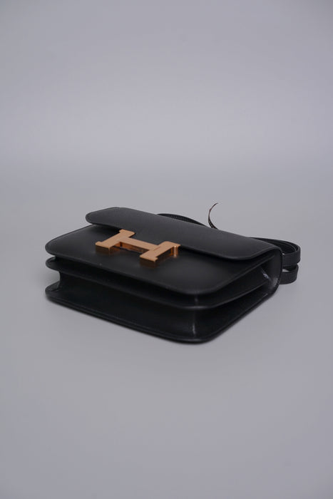 Hermes Constance 18 in Noir Epsom Rghw (Brand New)