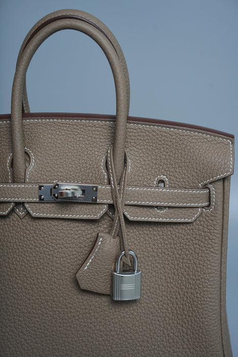 Hermes Birkin 25 in Etoupe Togo Phw (Brand New)