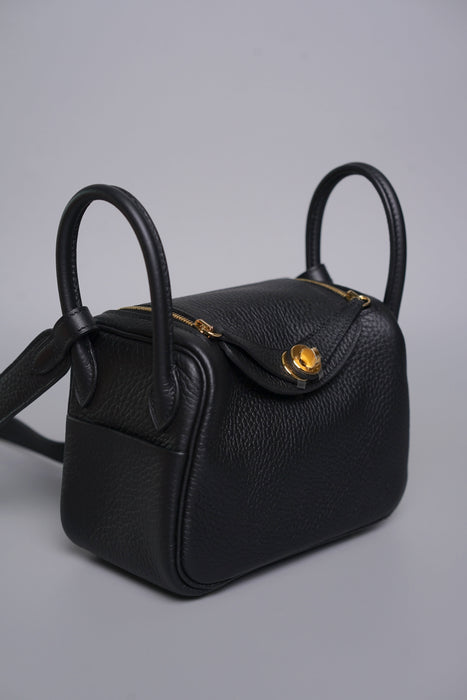 Hermes Mini Lindy II in Noir Ghw (Brand New)