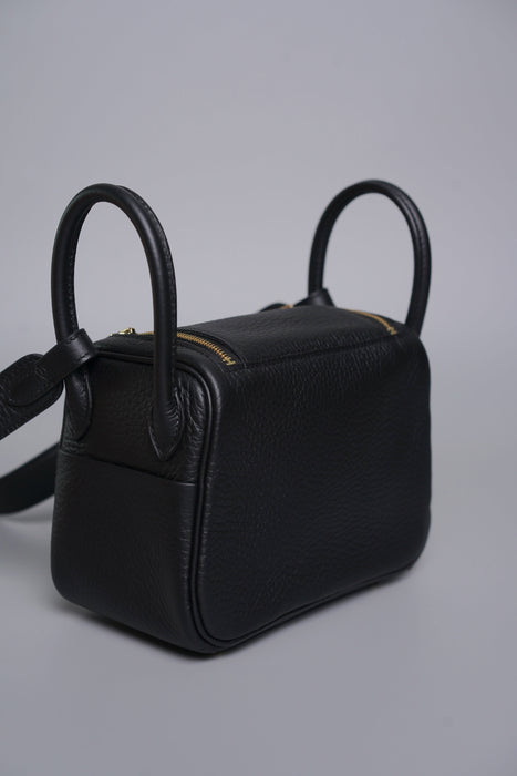 Hermes Mini Lindy II in Noir Ghw (Brand New)