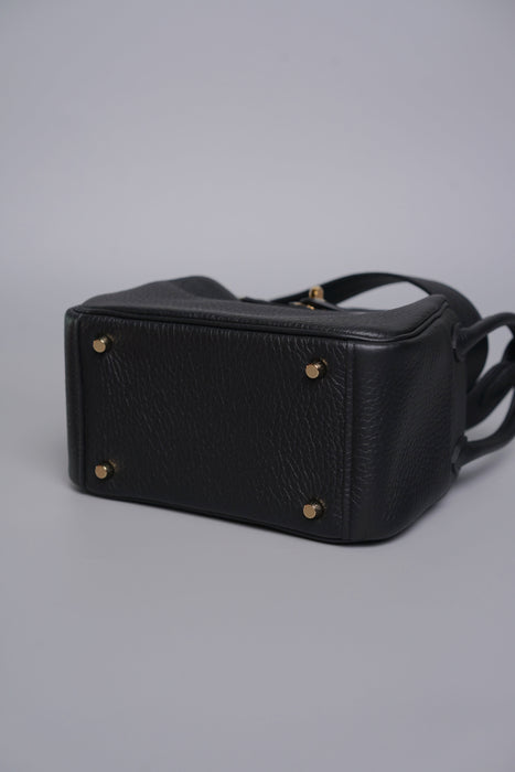 Hermes Mini Lindy II in Noir Ghw (Brand New)