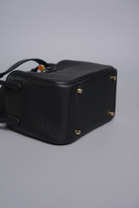 Hermes Mini Lindy II in Noir Ghw (Brand New)