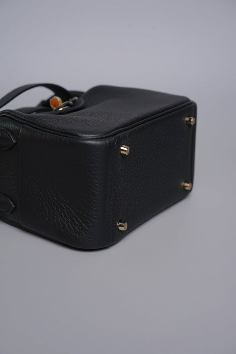 Hermes Mini Lindy II in Noir Ghw (Brand New)